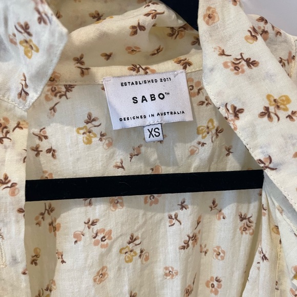 Sabo Skirt Onara Dress XS Yellow Floral Mini - Picture 7 of 7